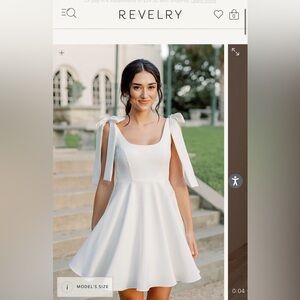 REVELRY White Fit & Flare Mini Dress – Size 14 (NWT)